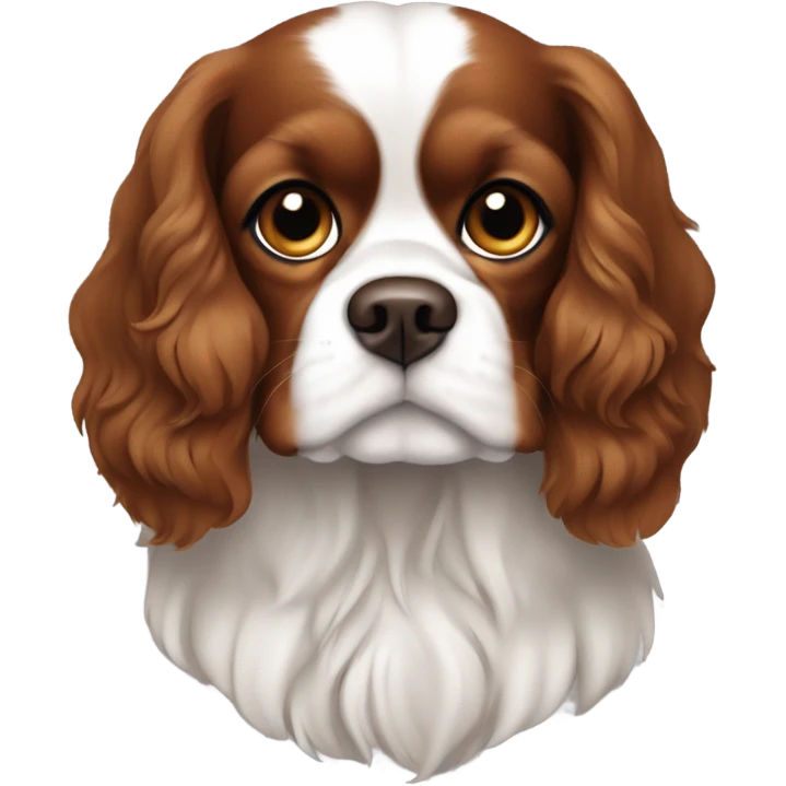 King Charles Cavalier all one color brown no white emoji