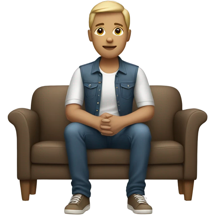 white guy sitting on couch emoji
