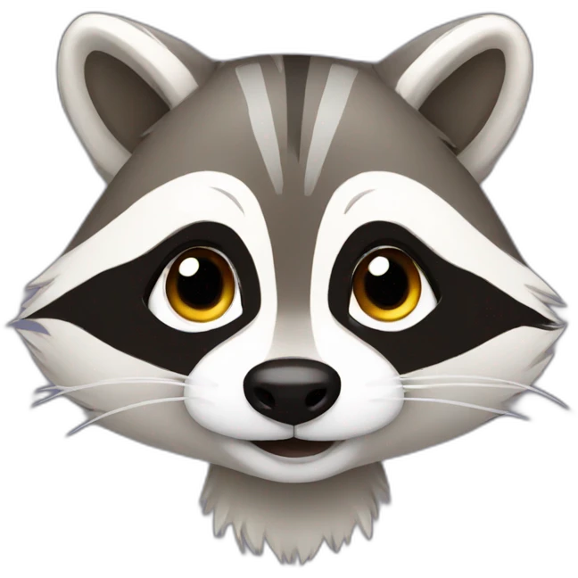 Raccoon lovely emoji