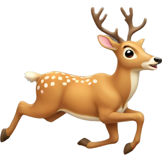 Deer running emoji