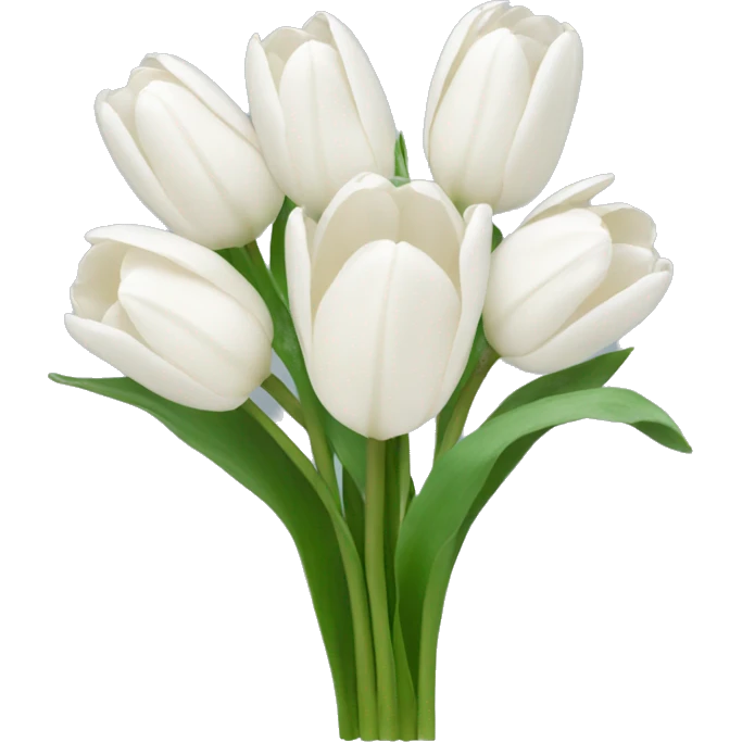 white tulip bouquet  emoji