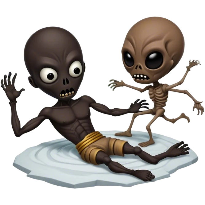 Groove battle black Mexican alien crashed on a white atmosphere insanity torture planet with another black Mexican alien fighting to the death with grooves?! Part 2: The Revival emoji