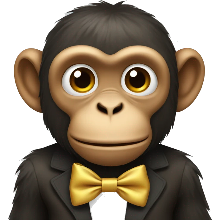 monkey wearing a bow emoji
