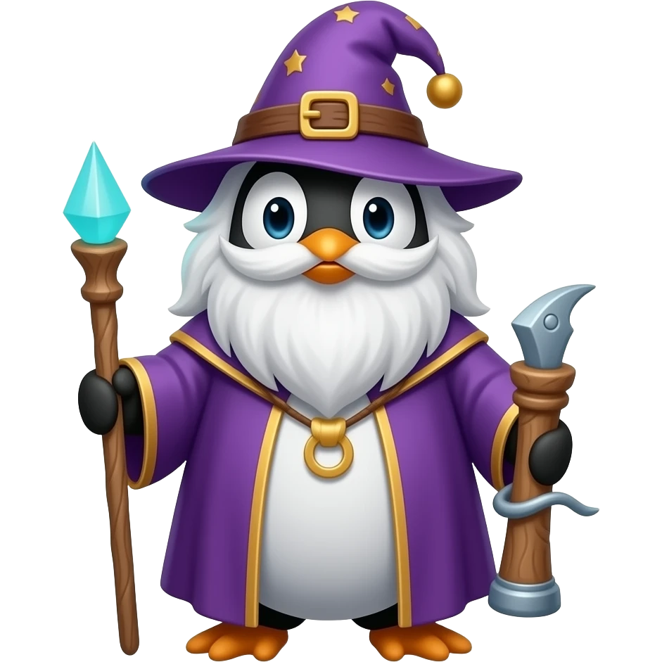 Penguin Wizard emoji