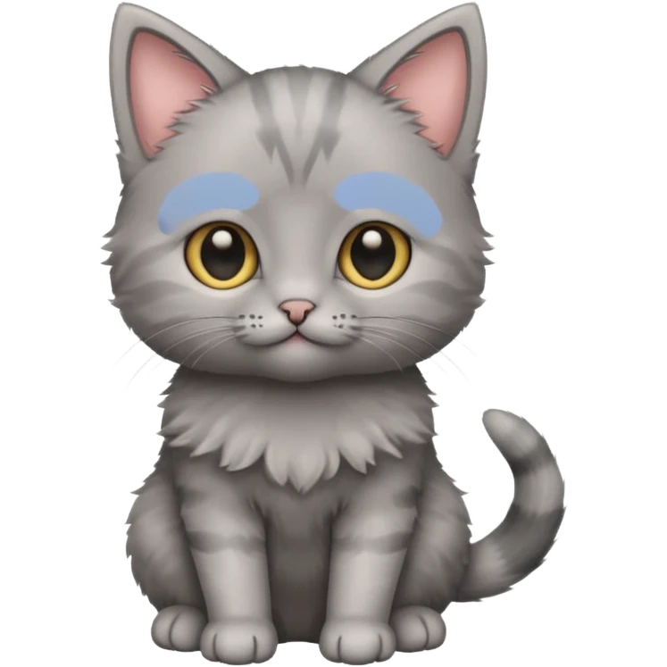 a gray sitting kitten emoji