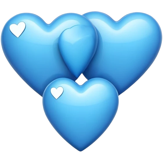 Three blue hearts emoji