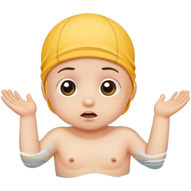 baby not being able to swim emoji
