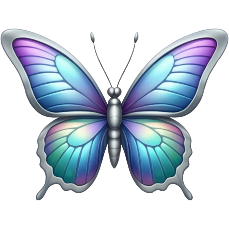 Silver butterfly emoji