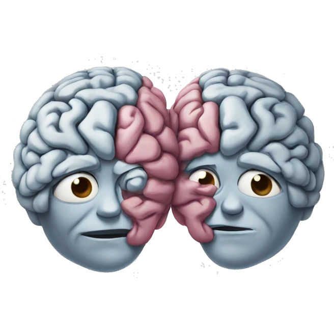 two brains connected  emoji