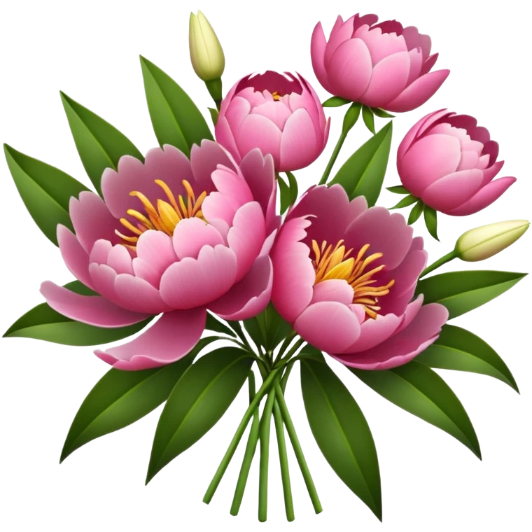 Peony and lily bouquet  emoji