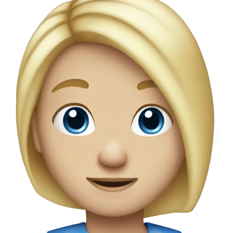 side view emoji blonde hair blue eyes kid emoji
