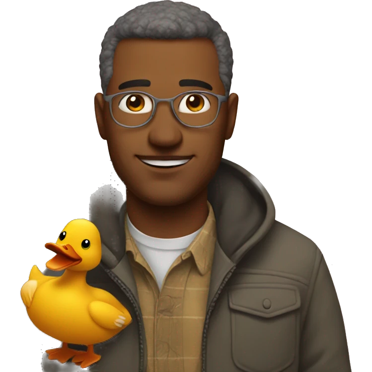 Dad with a duck emoji