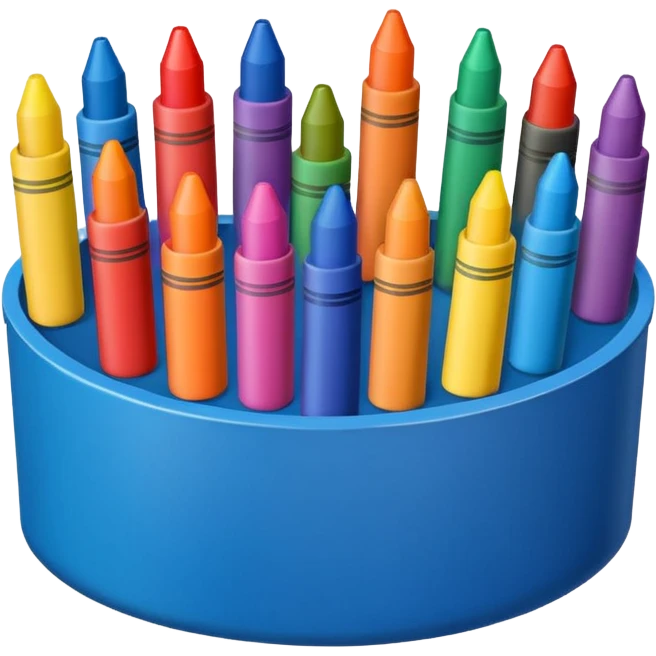 A box of crayons emoji