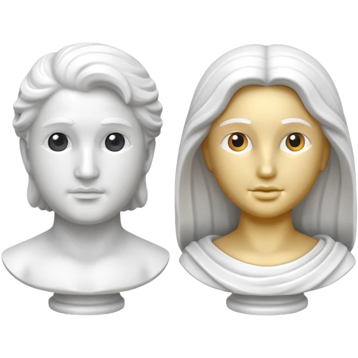 White sculptures emoji