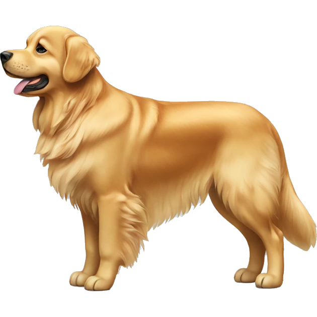 Golden retriever standing emoji