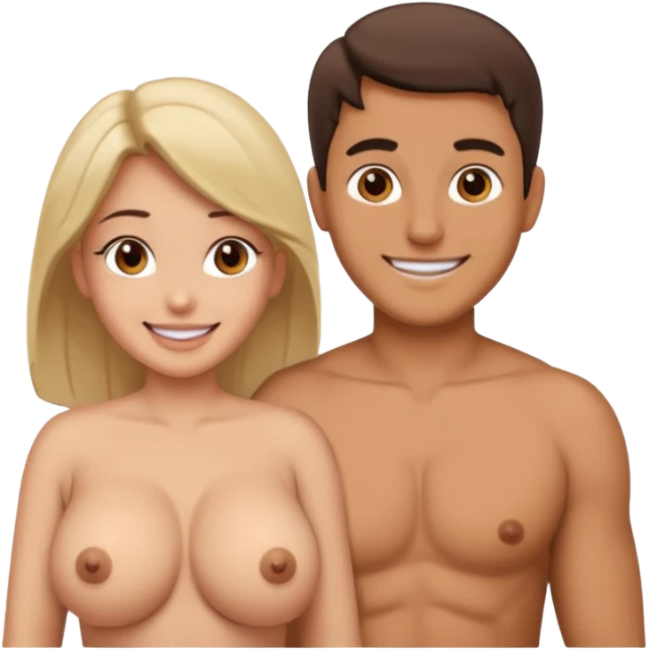 Man sex naked busty female breasts emoji
