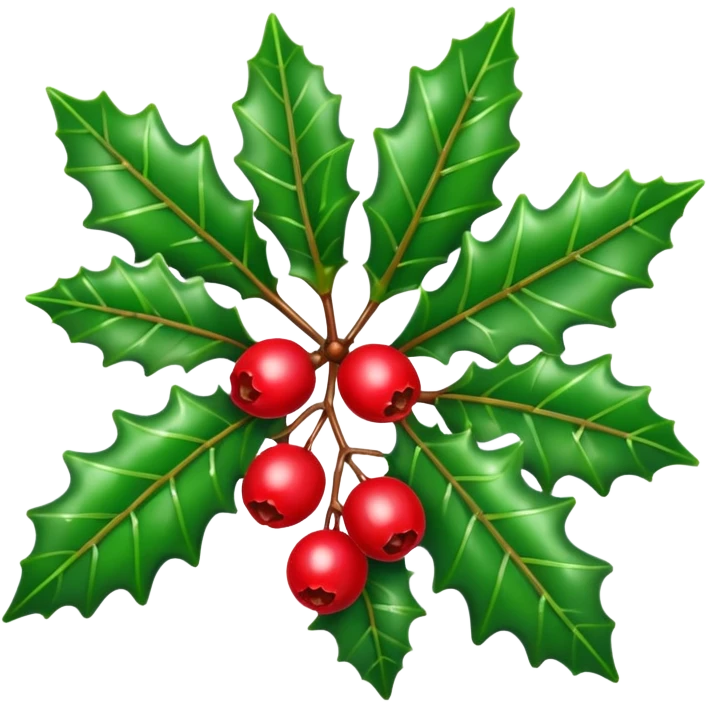 christmas holly emoji