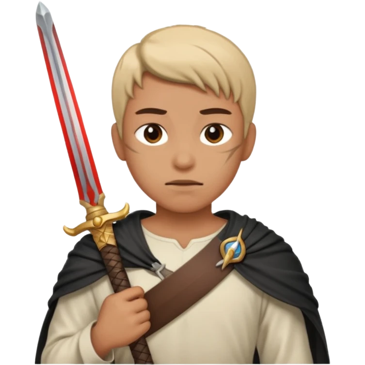 forgive with sword on shoulder emoji