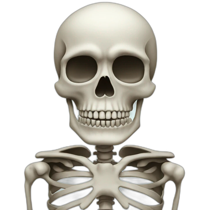Skeleton face with smoke emoji