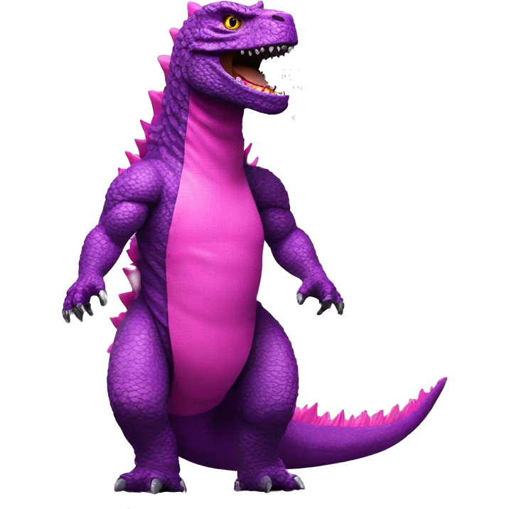 Godzilla dressed like a Barbie doll  emoji