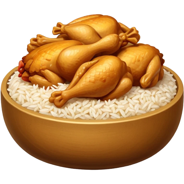 lunch rice with chicken emoji