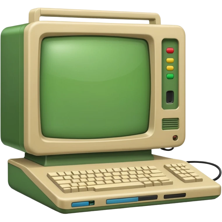 green 90s computer emoji
