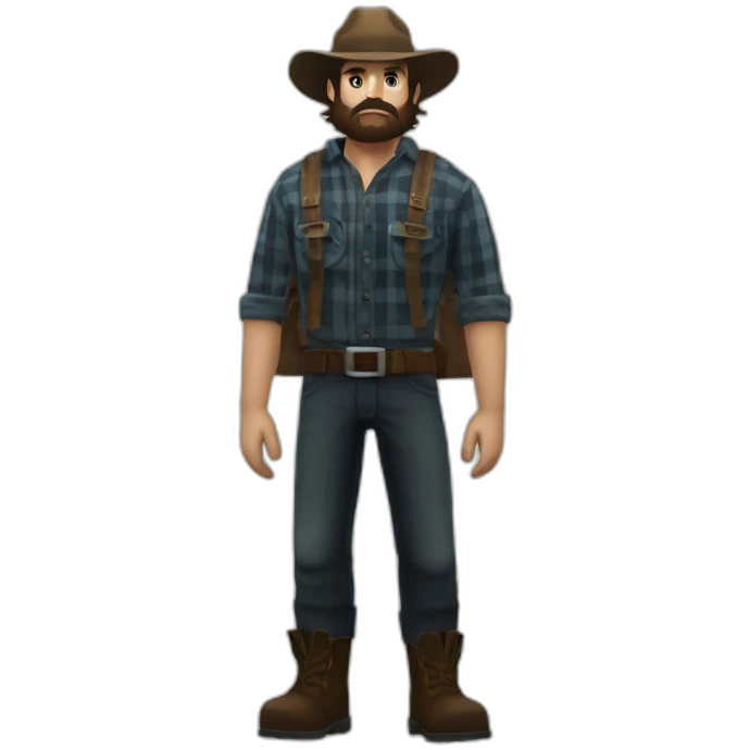 lumberjack from the alan wake universe emoji