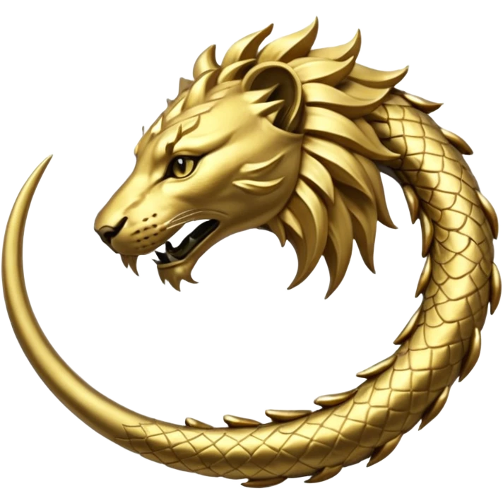 Elder Scrolls Online Lioneating its tail Ouroboro emoji