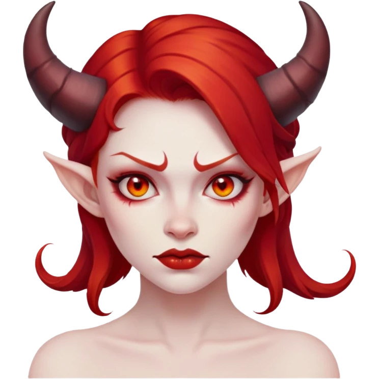 Demon angel woman with red hair emoji