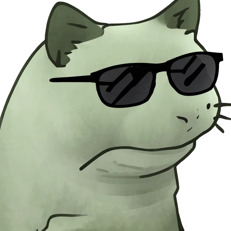 Cat with sunglasses emoji