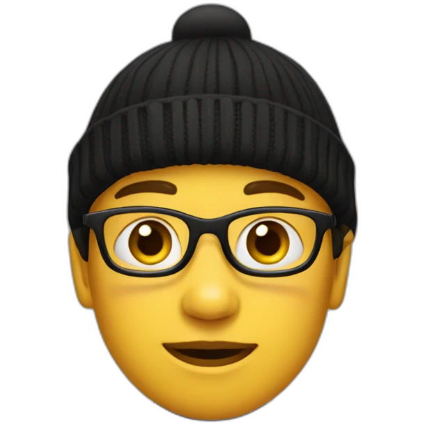 person wearing a black turtleneck jumper and beret emoji