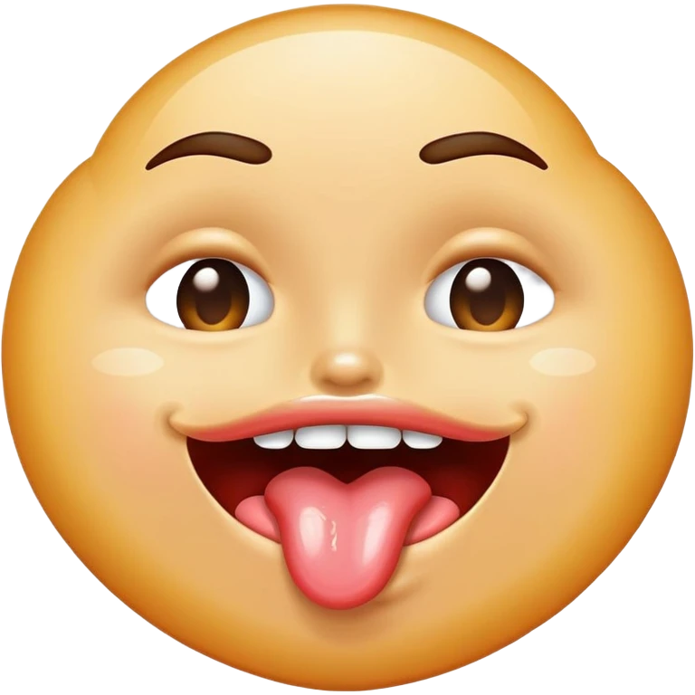 Tounge out with spit emoji