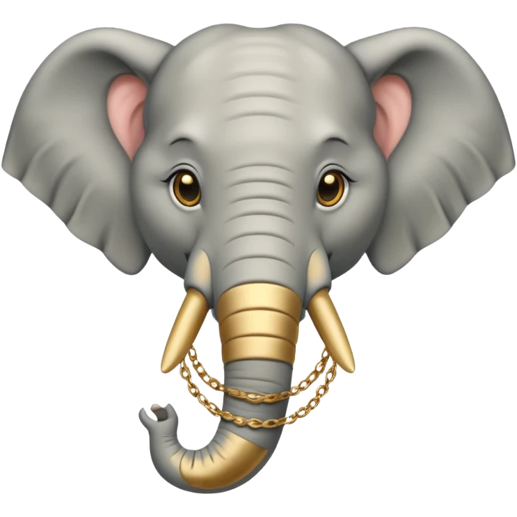 elephant wearing necklace emoji