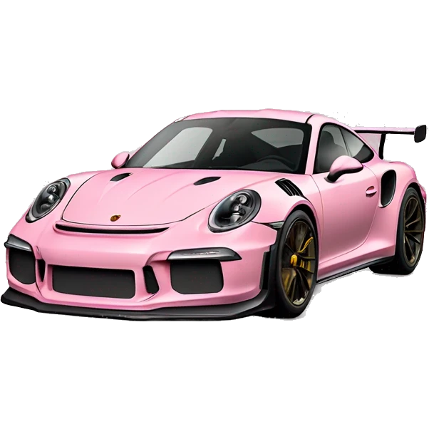 Porsche gt 3 rs in light pink emoji