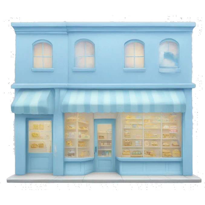 Pastel blue store emoji