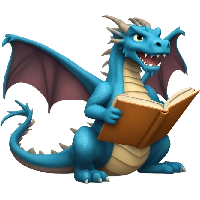 Dragon reading a book emoji