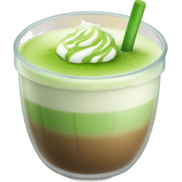 Ice matcha latte emoji