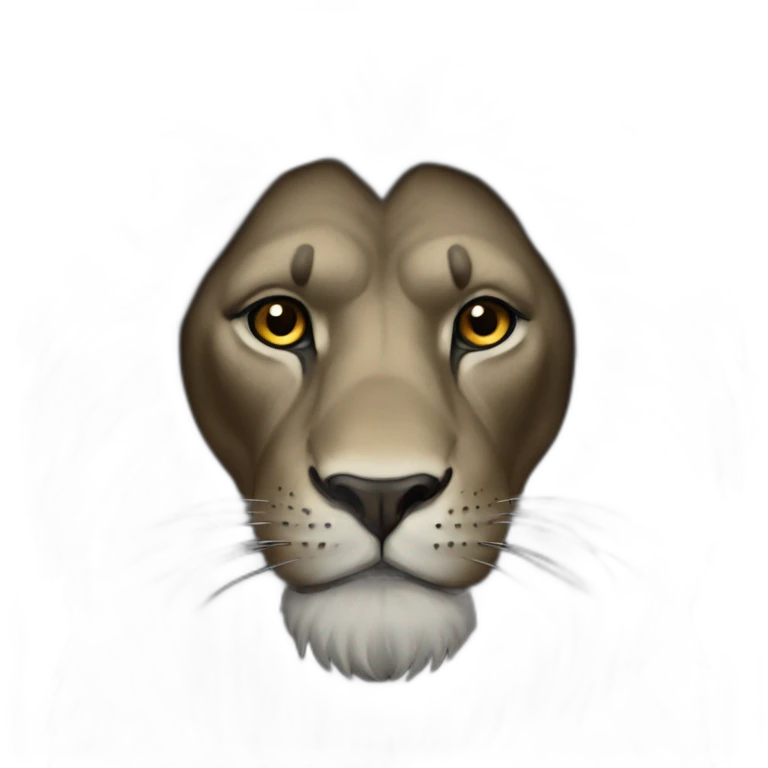 black lion emoji