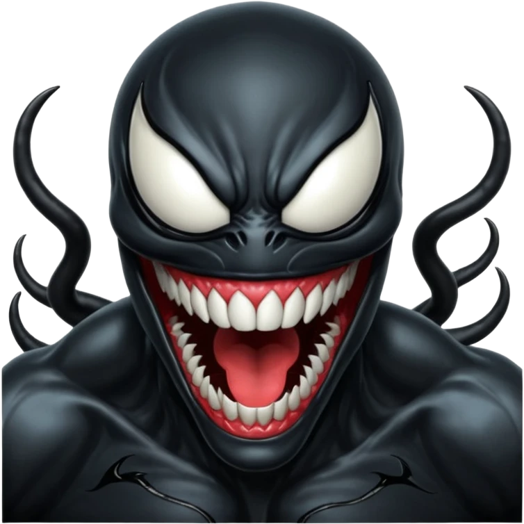 Venom symbiote smiling emoji