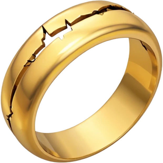 A GOLD RING BROKEN emoji