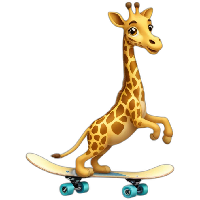 Girafe qui skate emoji