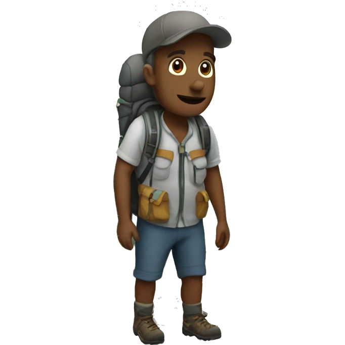 hiker on in the mountains emoji