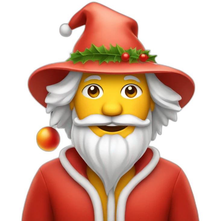 santa with sun hat emoji