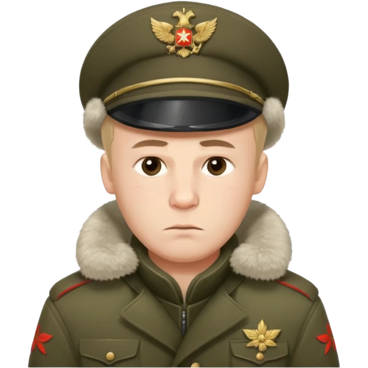 crazy russian soldier man with ushanka emoji