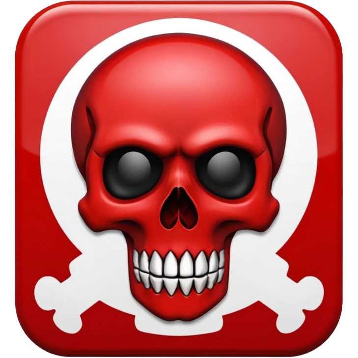 danger warning skull  sign emoji