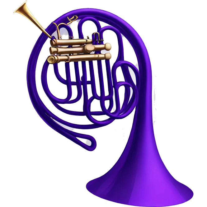 purple french horn emoji