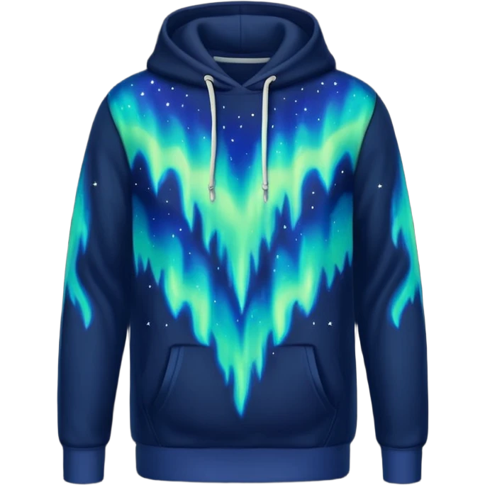 Aurora borealis hoodie emoji