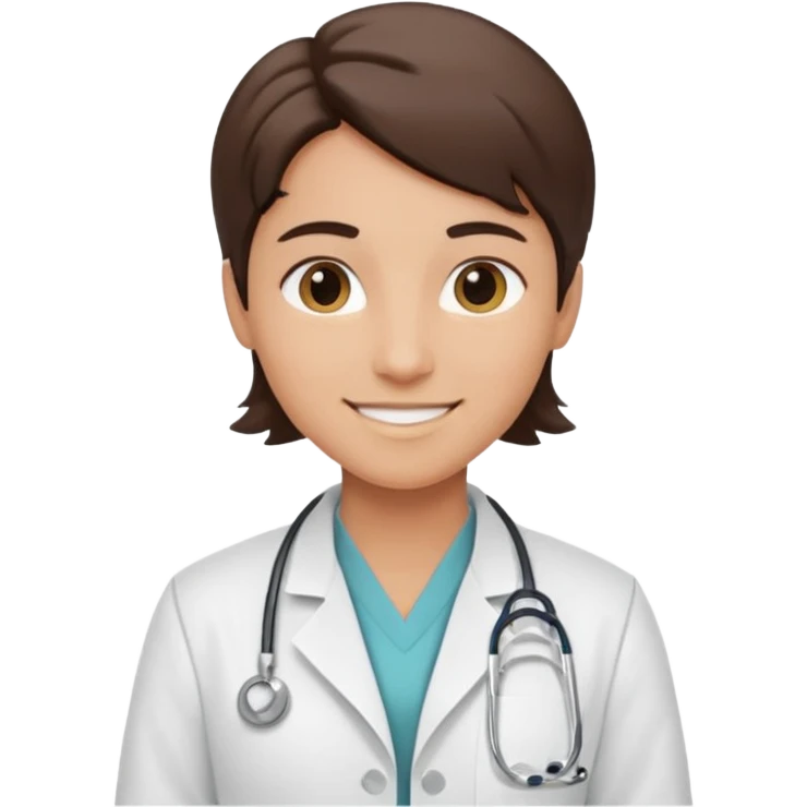 androgynous medium tone skin physician, NO stethoscope around neck emoji