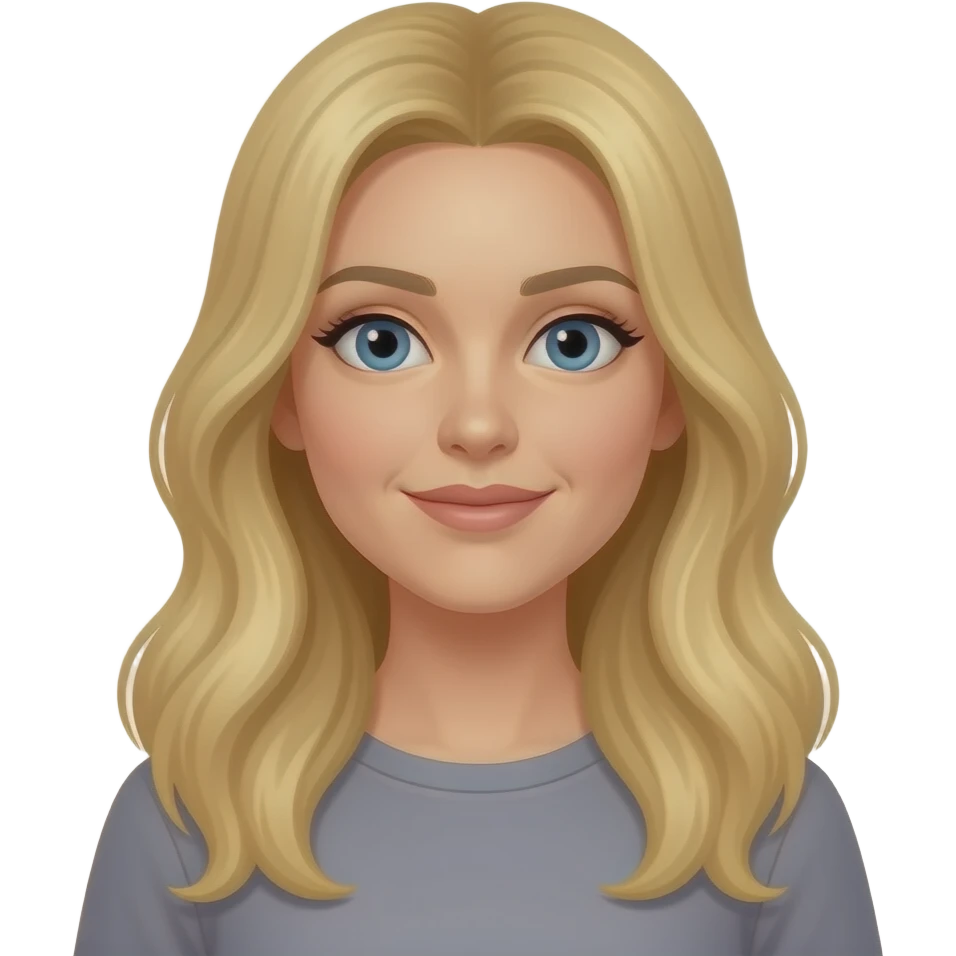 A very long haired blonde 38 year old,, emoji