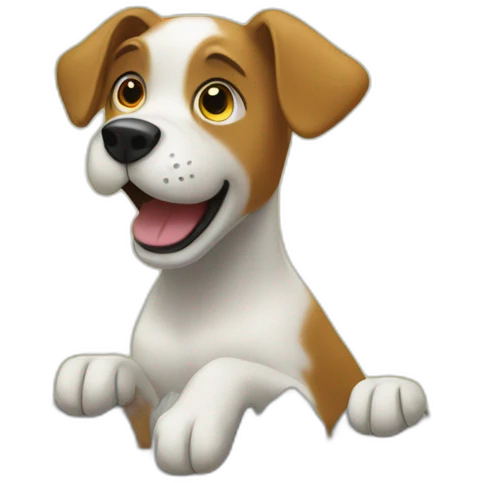 dog climbing a fence emoji